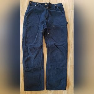 VTG Carhartt Bucksaw Logger Double Knee Work Pants Size 32 30